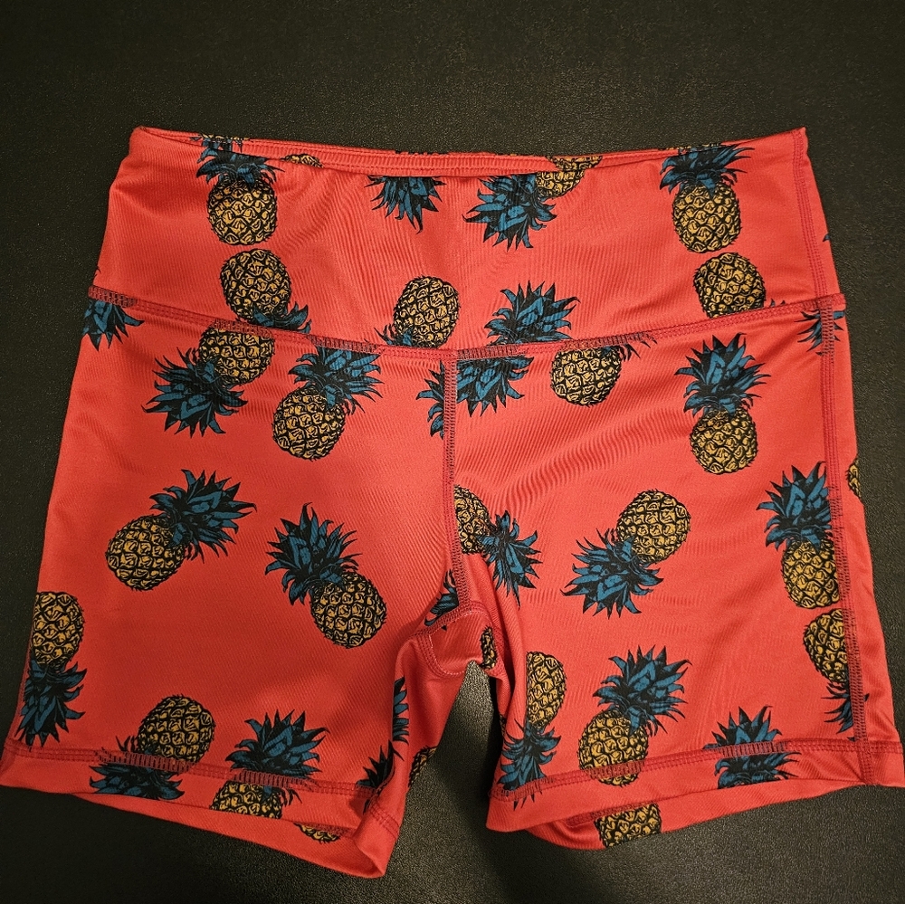 I Am Becoming (IAB) Small Pink Pineapple Bike Shorts